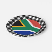 南アフリカプレート、水牛の草原とアフリカ国旗 ペーパープレート (アングル)