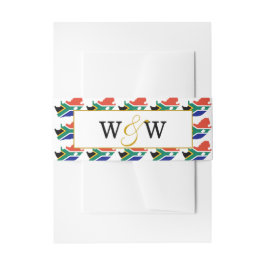 南アフリカモノグラムお祝い結婚ズ 招待状ベリーバンド