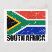 南アフリカヴィンテージ国旗 ポストカード (正面)