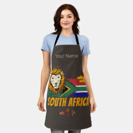 南アフリカヴィンテージ獅子旗サファリ土産 エプロン