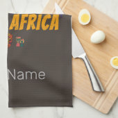 南アフリカヴィンテージ獅子旗サファリ土産 キッチンタオル (四つ折り)