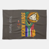 南アフリカヴィンテージ獅子旗サファリ土産 キッチンタオル (横)