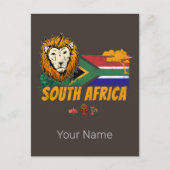 南アフリカヴィンテージ獅子旗サファリ土産 シーズンポストカード (正面)