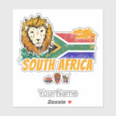 南アフリカヴィンテージ獅子旗サファリ土産 シール (シート)