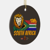 南アフリカヴィンテージ獅子旗サファリ土産 セラミックオーナメント (右)