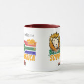 南アフリカヴィンテージ獅子旗サファリ土産 マグカップ (中央)