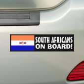 南アフリカ人が乗って! バンパーステッカー (車上)