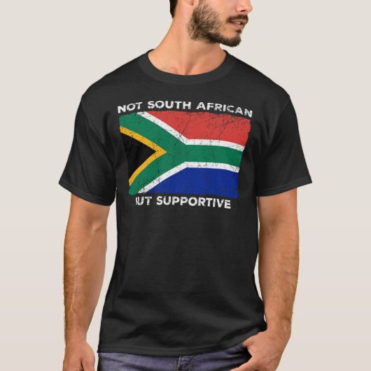 南アフリカ人ではなく、支おもしろい援的なブライT市 Tシャツ (正面)