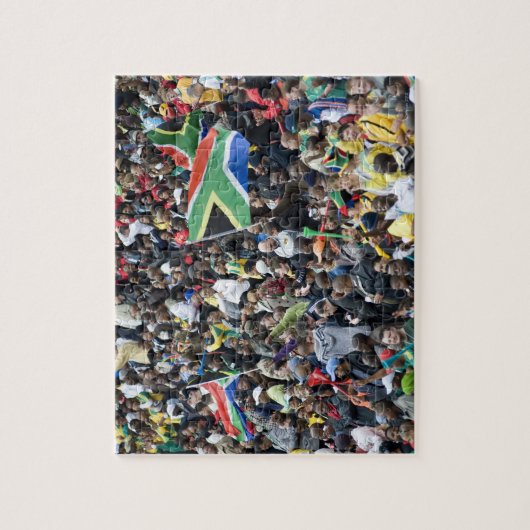 南アフリカ人とサッカーの試合で群衆が撃たれた ジグソーパズル (縦)