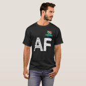 南アフリカ人旗書簡AとF南アフリカ Tシャツ (正面フル)