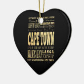 南アフリカ共和国のタイポグラフィの芸術のカフェの町都市 セラミックオーナメント (左)