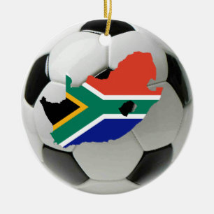 南アフリカ共和国のフットボールのサッカーのオーナメント セラミックオーナメント