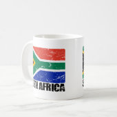 南アフリカ共和国のヴィンテージの旗 コーヒーマグカップ (正面左)