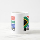 南アフリカ共和国のヴィンテージの旗 コーヒーマグカップ (中央)