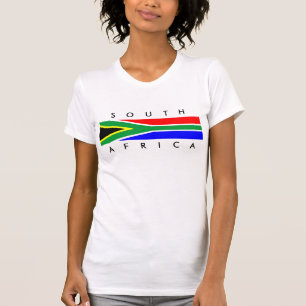南アフリカ共和国の国旗の国家の記号の名前の文字 Tシャツ