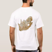 南アフリカ共和国の旗および地図のTシャツ Tシャツ (裏面)