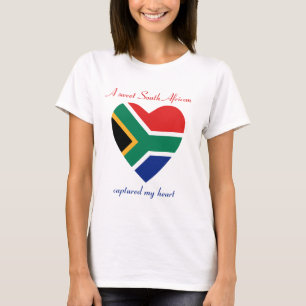 南アフリカ共和国の旗の恋人のTシャツ Tシャツ