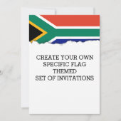 南アフリカ共和国の旗 招待状 (正面)