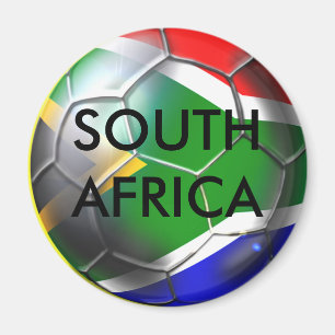南アフリカ共和国の深い溝のサッカーボールのアートワーク マグネット