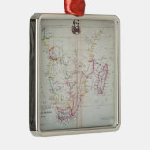 南アフリカ共和国の説明の地図 メタルオーナメント (右)