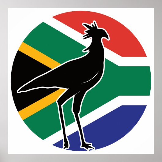 南アフリカ共和国の鳥の秘書官 ポスター (正面)