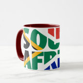 南アフリカ共和国は南アフリカの旗Braaiを定着させます マグカップ (正面左)