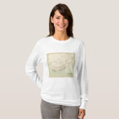 南アフリカ共和国は地図を石版刷にしました Tシャツ (正面フル)