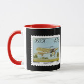 南アフリカ共和国*航空記念切手のマグ マグカップ (左)
