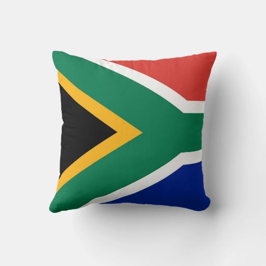 南アフリカ国旗のアメリカの毛上枕 クッション (裏面)