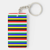 南アフリカ国旗のストライプ線の記号 キーホルダー (裏面)