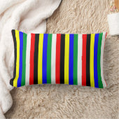 南アフリカ国旗のストライプ線の記号 ランバークッション (ブランケット)