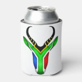 南アフリカ国旗のスプリングボック 缶クーラー (缶正面)