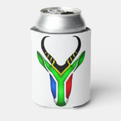 南アフリカ国旗のスプリングボック 缶クーラー (缶裏面)