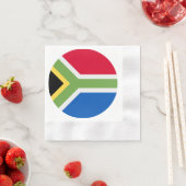 南アフリカ国旗のナプキン 縁ありカクテルナプキン (インサイチュ)