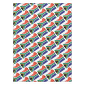 南アフリカ国旗の地図スタイリッシュ愛国的 テーブルクロス (正面)