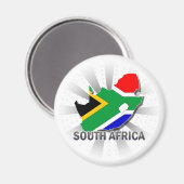 南アフリカ国旗の地図2.0 マグネット (正面/裏面)