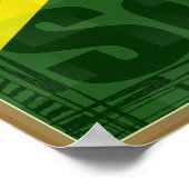 南アフリカ国旗の大サッカーのポスター ポスター (角)