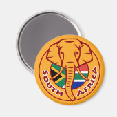 南アフリカ国旗の象 マグネット (正面/裏面)