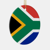 南アフリカ国旗を持つオーナメント セラミックオーナメント (右)