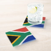 南アフリカ国旗を持つガラスのコースター ガラスコースター (アングル)