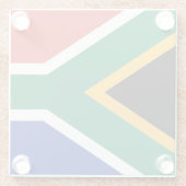 南アフリカ国旗を持つガラスのコースター ガラスコースター (裏面)