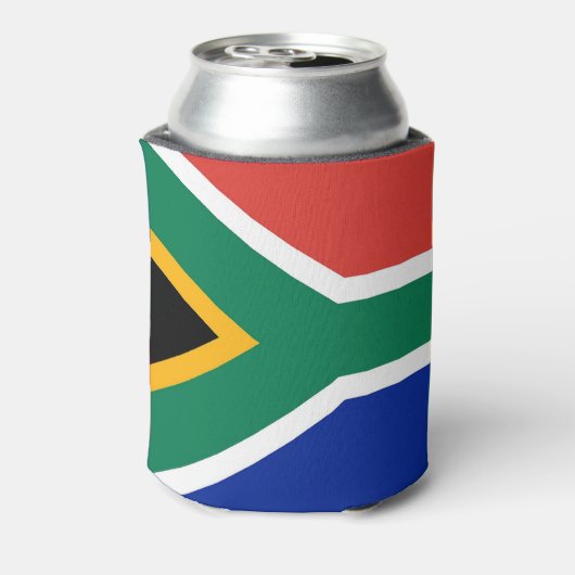 南アフリカ国旗を持つクーラーボックス 缶クーラー (缶裏面)