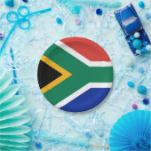 南アフリカ国旗を持つ愛国的紙プレート ペーパープレート (パーティー)