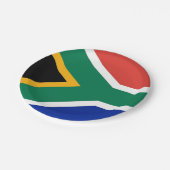 南アフリカ国旗を持つ愛国的紙プレート ペーパープレート (アングル)