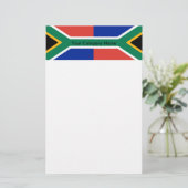 南アフリカ国旗を持つ文房具 便箋 (スタンド正面)