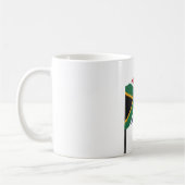 南アフリカ国旗を持つ楊枝 コーヒーマグカップ (左)