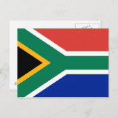 南アフリカ国旗を掲げたはがき ポストカード (正面/裏面)