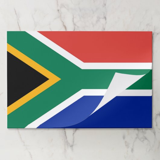 南アフリカ国旗を掲げたティアウェイ紙パッド ペーパーパッド (折り畳み)