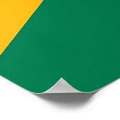 南アフリカ国旗を掲げたプリント ポスター (角)