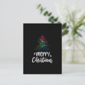 南アフリカ国旗を掲げたメリークリスマス シーズンポストカード (スタンド正面)